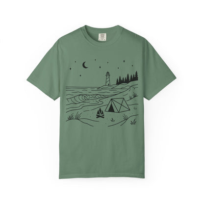 Beach Camping T-Shirt - Heavyweight Comfort Colors