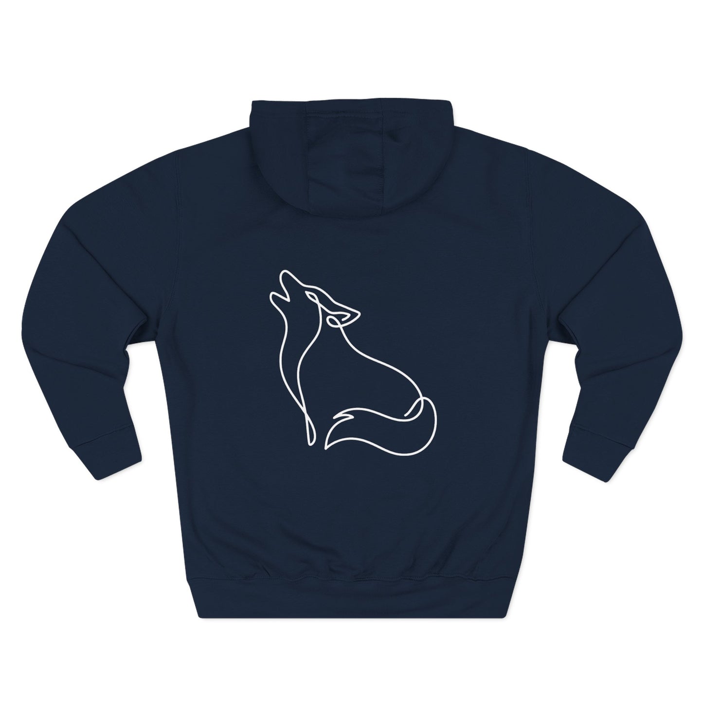 Wolf One Line Hoodie Backprint