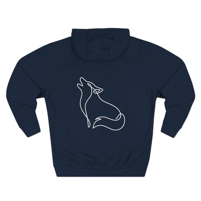 Wolf One Line Hoodie Backprint