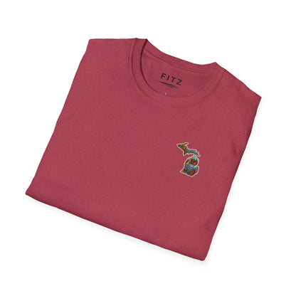 Michigan Scenic Patch Print T-Shirt - Back Print