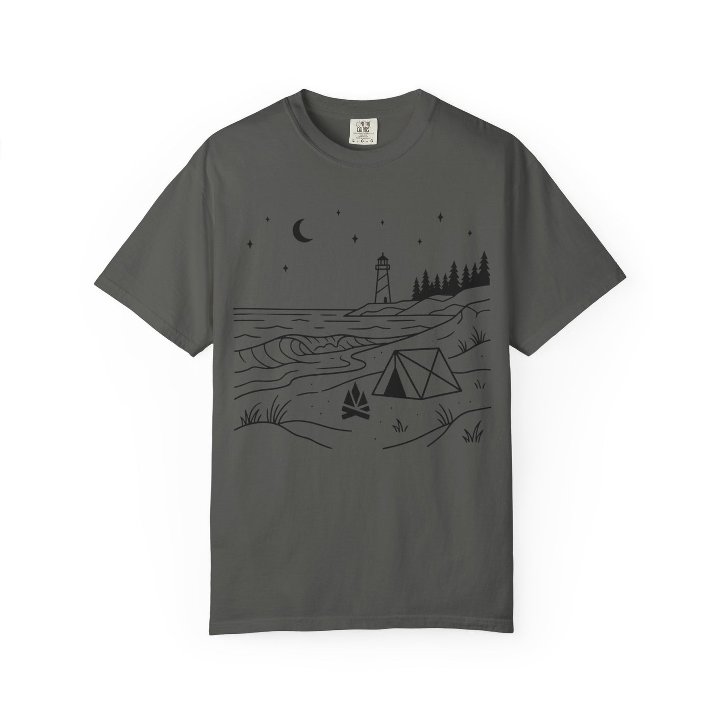 Beach Camping T-Shirt - Heavyweight Comfort Colors