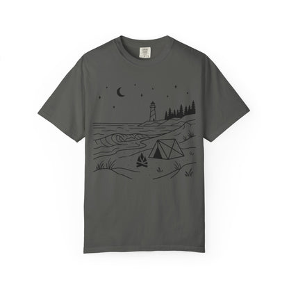 Beach Camping T-Shirt - Heavyweight Comfort Colors