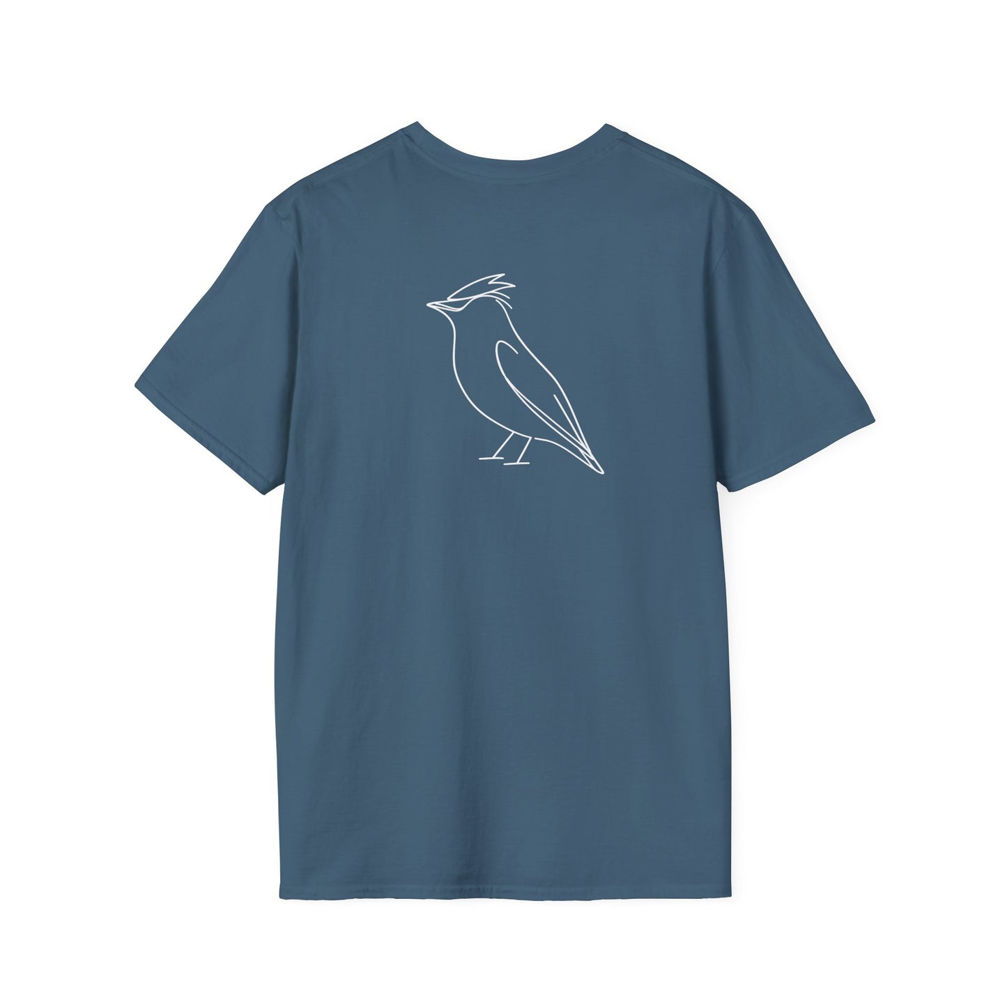Cedar Waxwing Line T-Shirt - Back Print