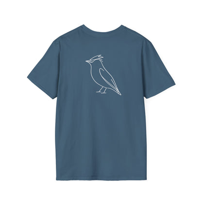 Cedar Waxwing Line T-Shirt - Back Print