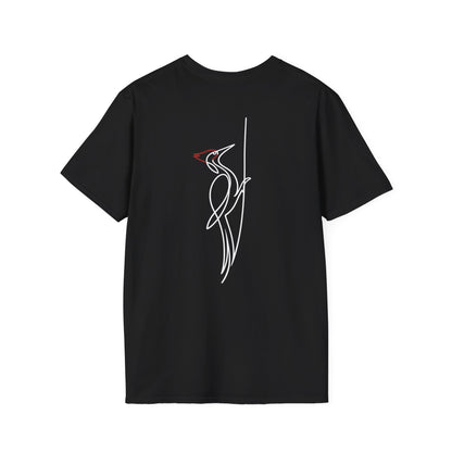 Pileated Woodpecker One Line T-Shirt - Back Print