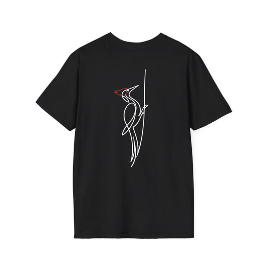 Pileated Woodpecker One Line T-Shirt - Back Print