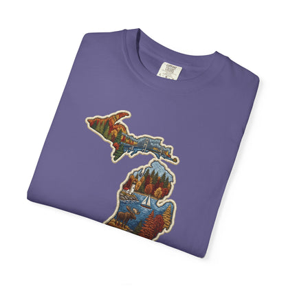 Michigan Scenic Patch Print T-Shirt - Heavyweight Comfort Colors