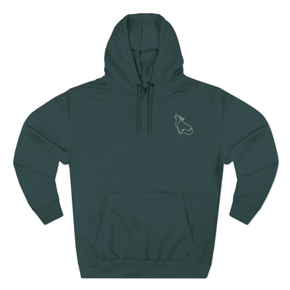 Wolf One Line Hoodie Backprint