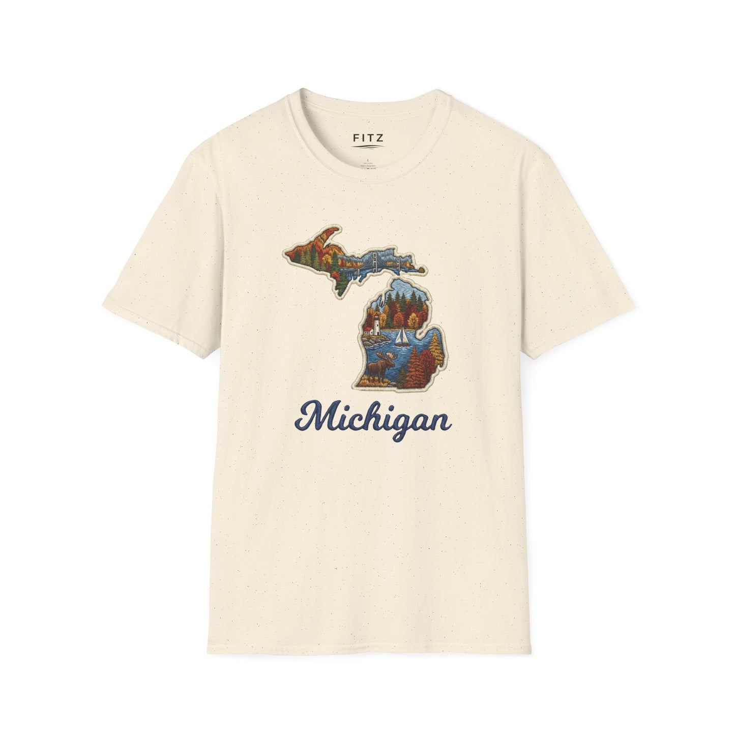 Michigan Scenic Patch Print T-Shirt
