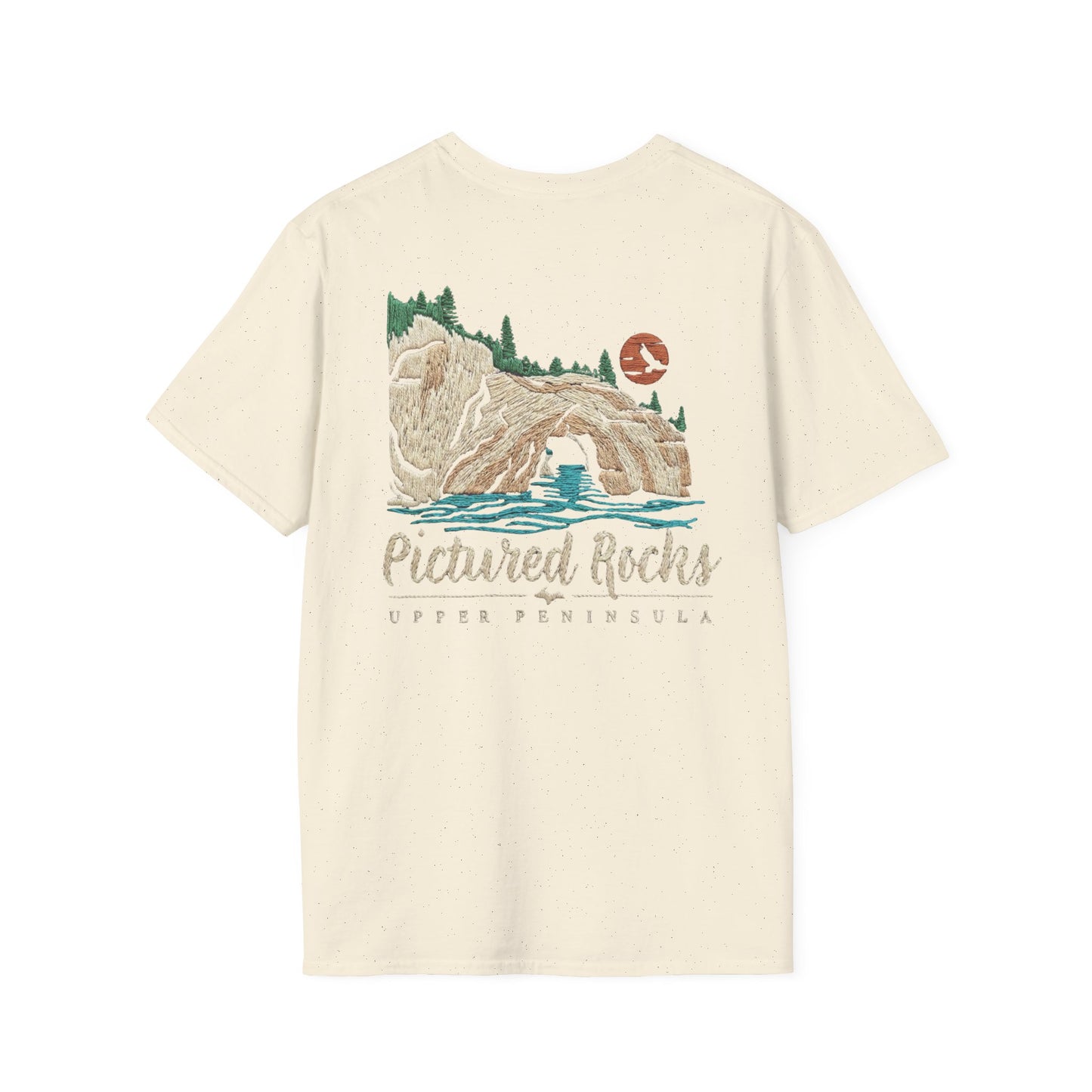 Pictured Rocks Lover's Leap T-Shirt - Back Print