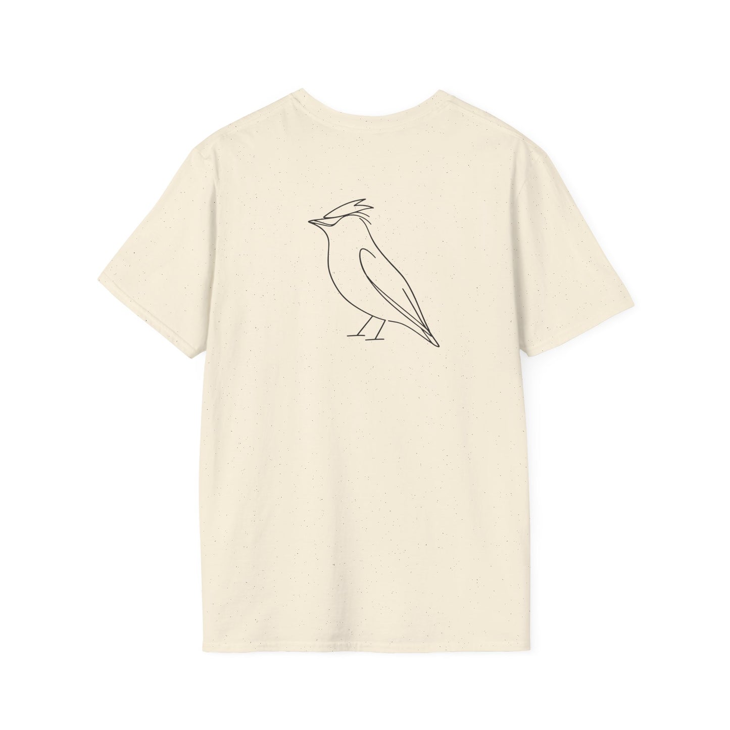 Cedar Waxwing Line T-Shirt - Back Print