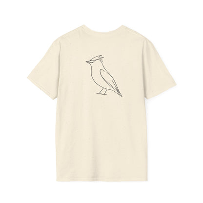 Cedar Waxwing Line T-Shirt - Back Print