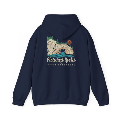 Pictured Rocks Lover's Leap Hoodie - Back Print
