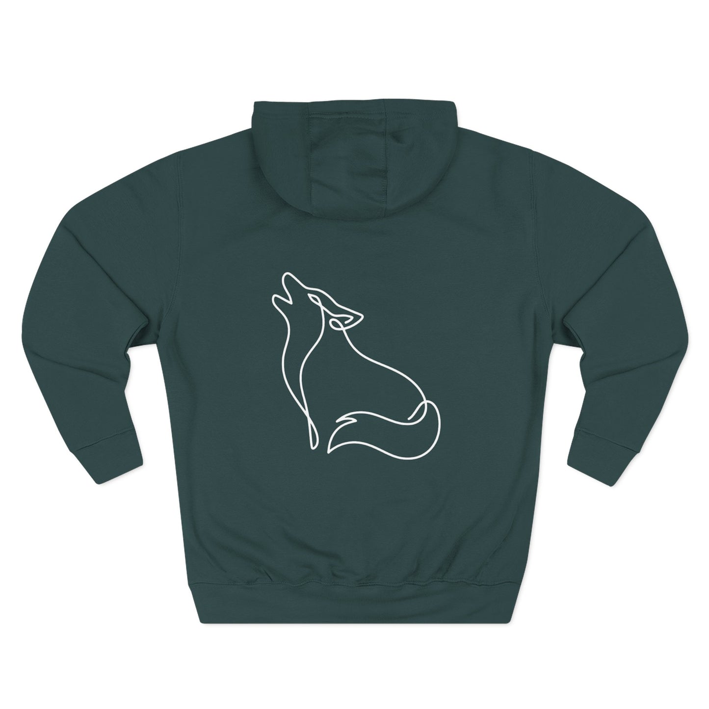 Wolf One Line Hoodie Backprint
