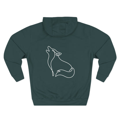 Wolf One Line Hoodie Backprint