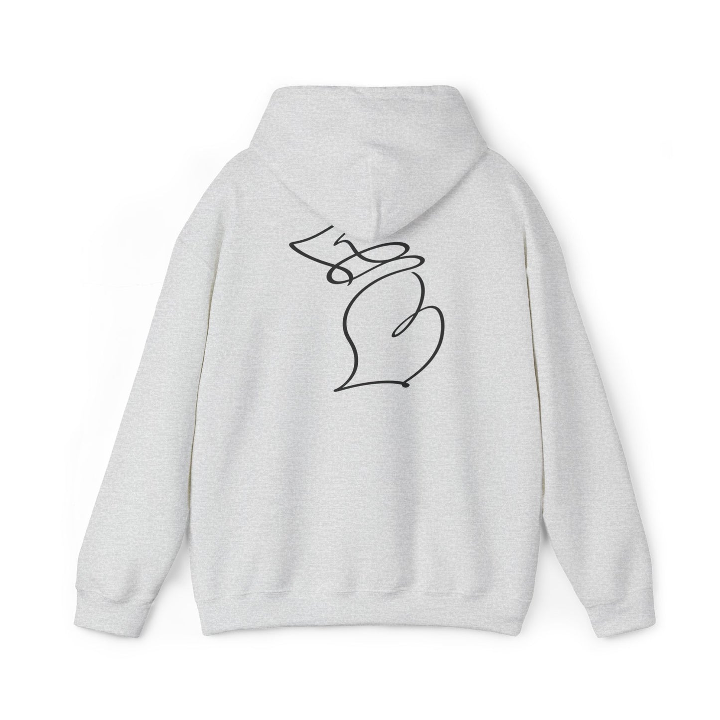 Michigan One Line Hoodie - Back Print