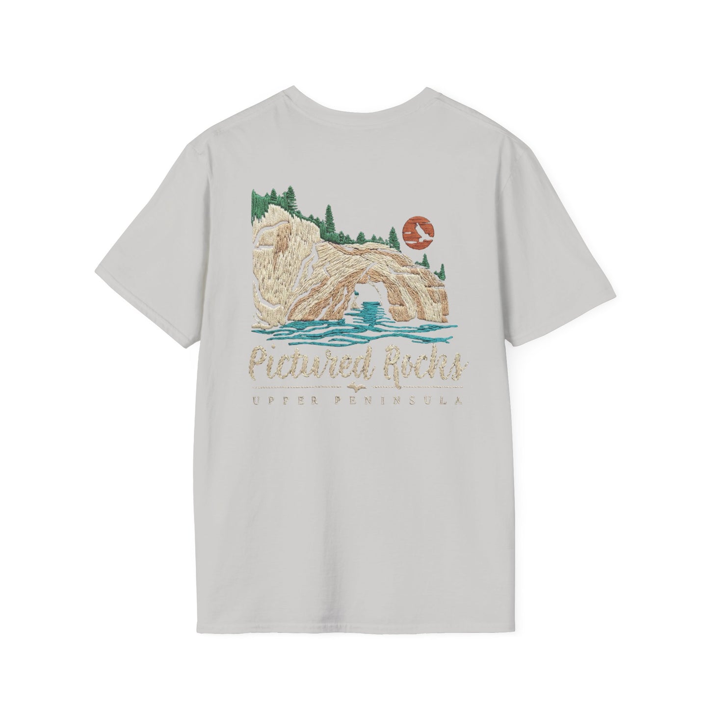 Pictured Rocks Lover's Leap T-Shirt - Back Print