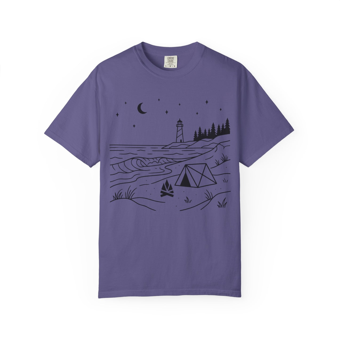 Beach Camping T-Shirt - Heavyweight Comfort Colors