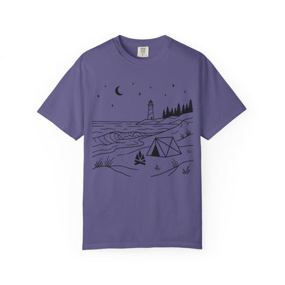 Beach Camping T-Shirt - Heavyweight Comfort Colors