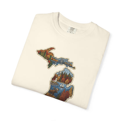 Michigan Scenic Patch Print T-Shirt - Heavyweight Comfort Colors