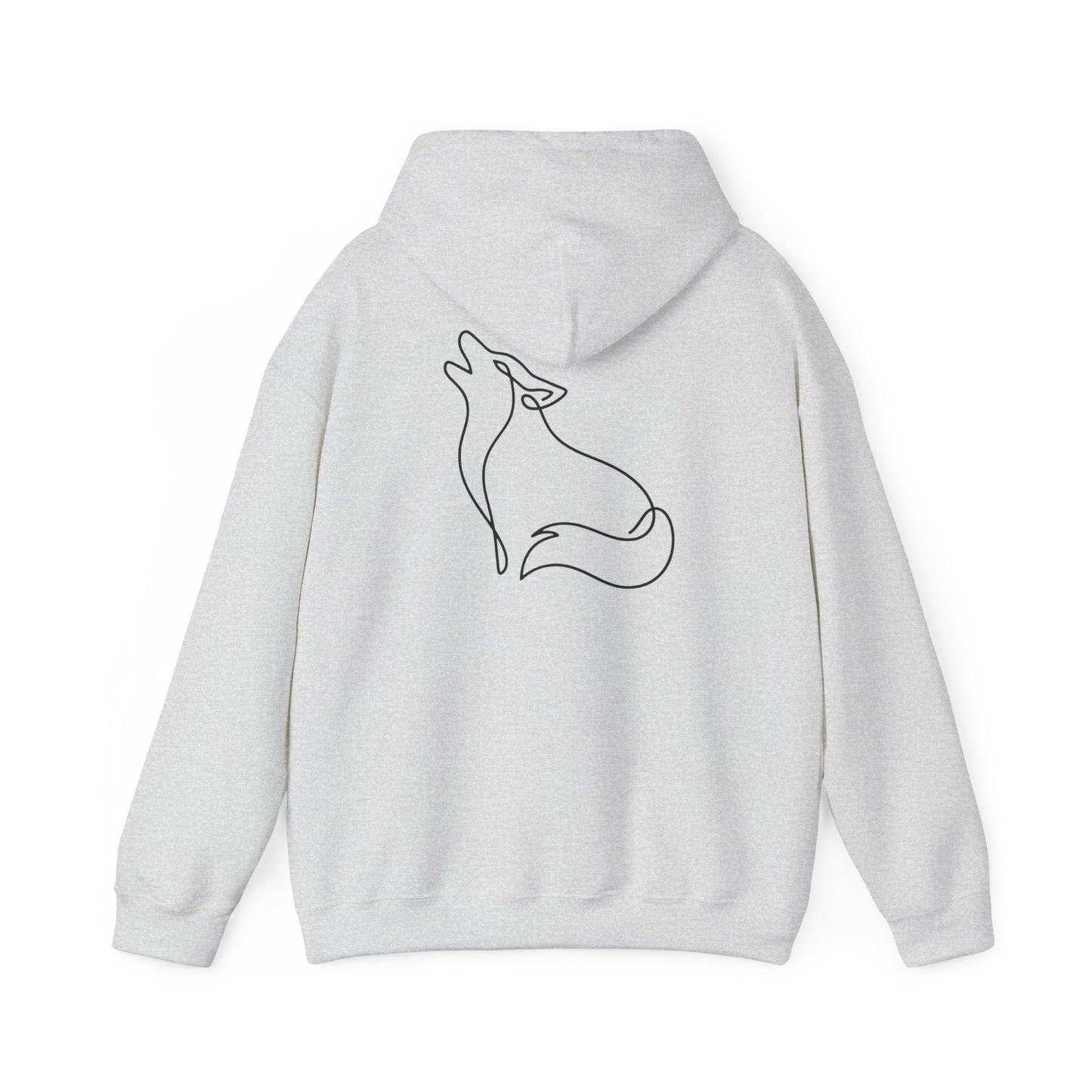 Wolf One Line Hoodie - Back Print