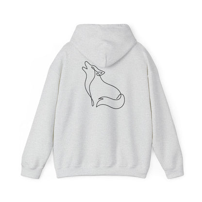 Wolf One Line Hoodie - Back Print