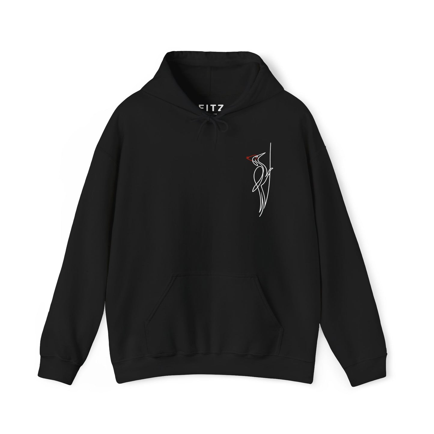 Pileated Woodpecker One Line Hoodie