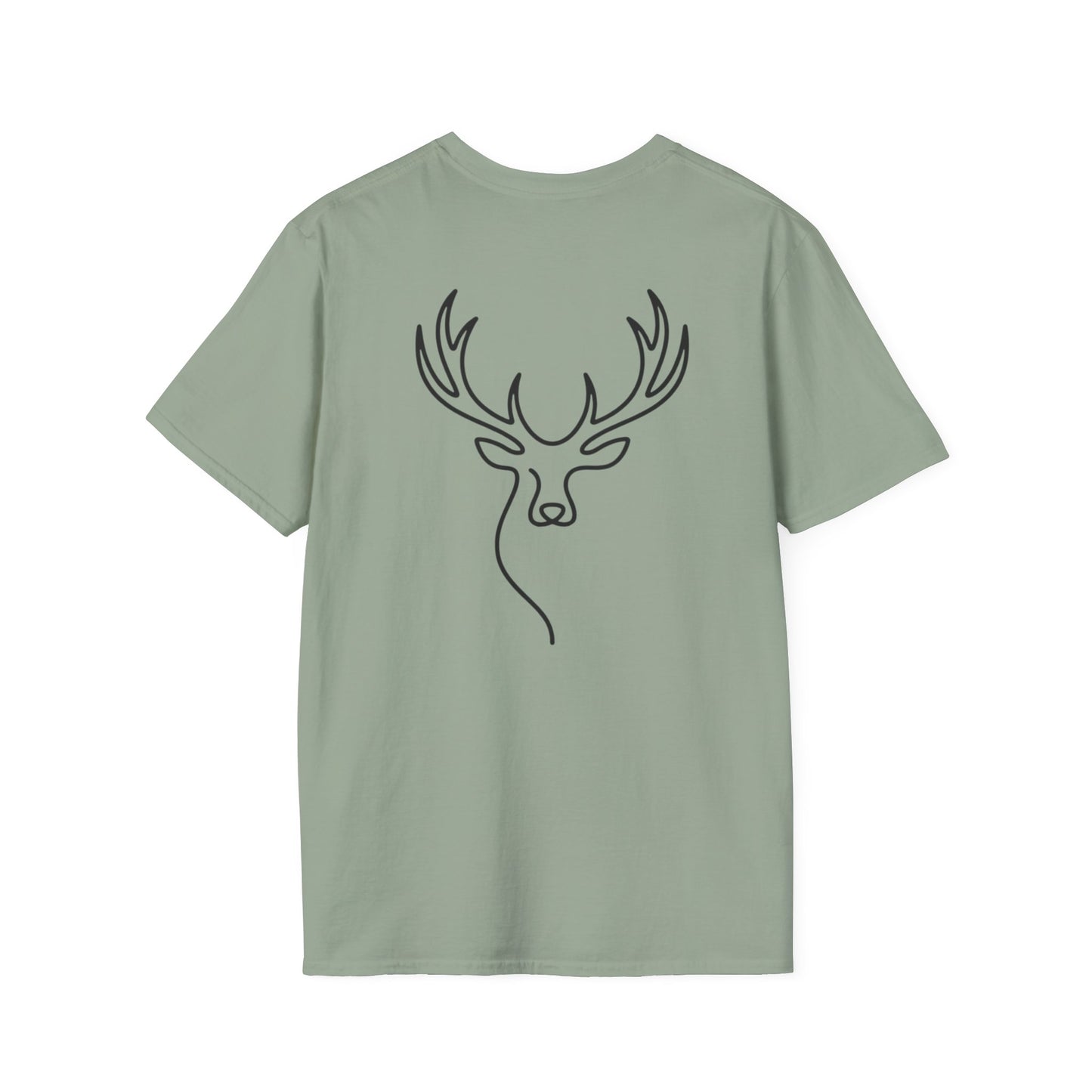 Elk One Line T-Shirt - Back Print