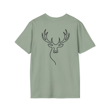 Elk One Line T-Shirt - Back Print