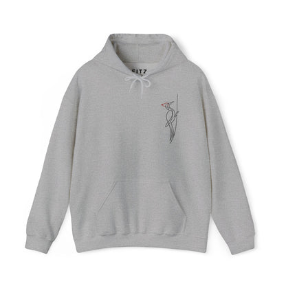 Pileated Woodpecker One Line Hoodie