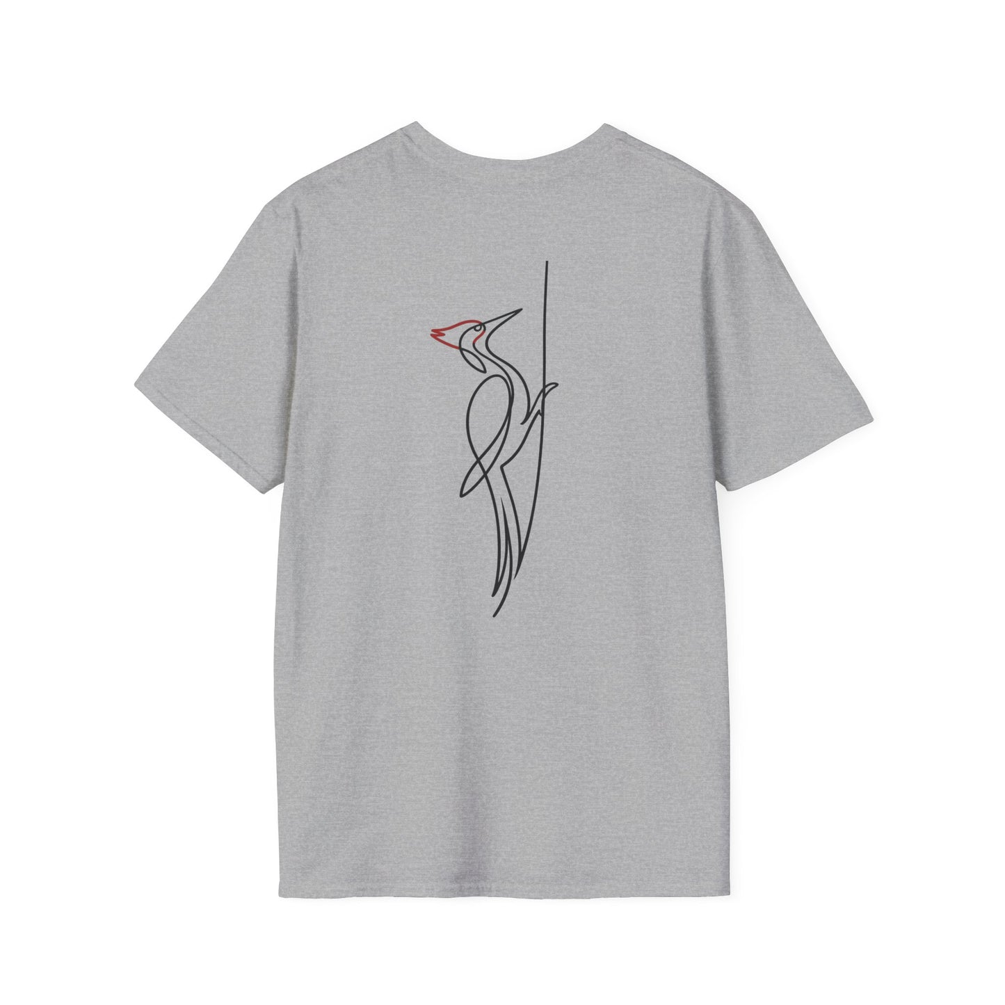 Pileated Woodpecker One Line T-Shirt - Back Print