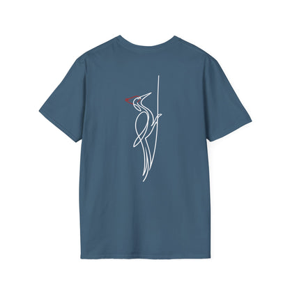 Pileated Woodpecker One Line T-Shirt - Back Print