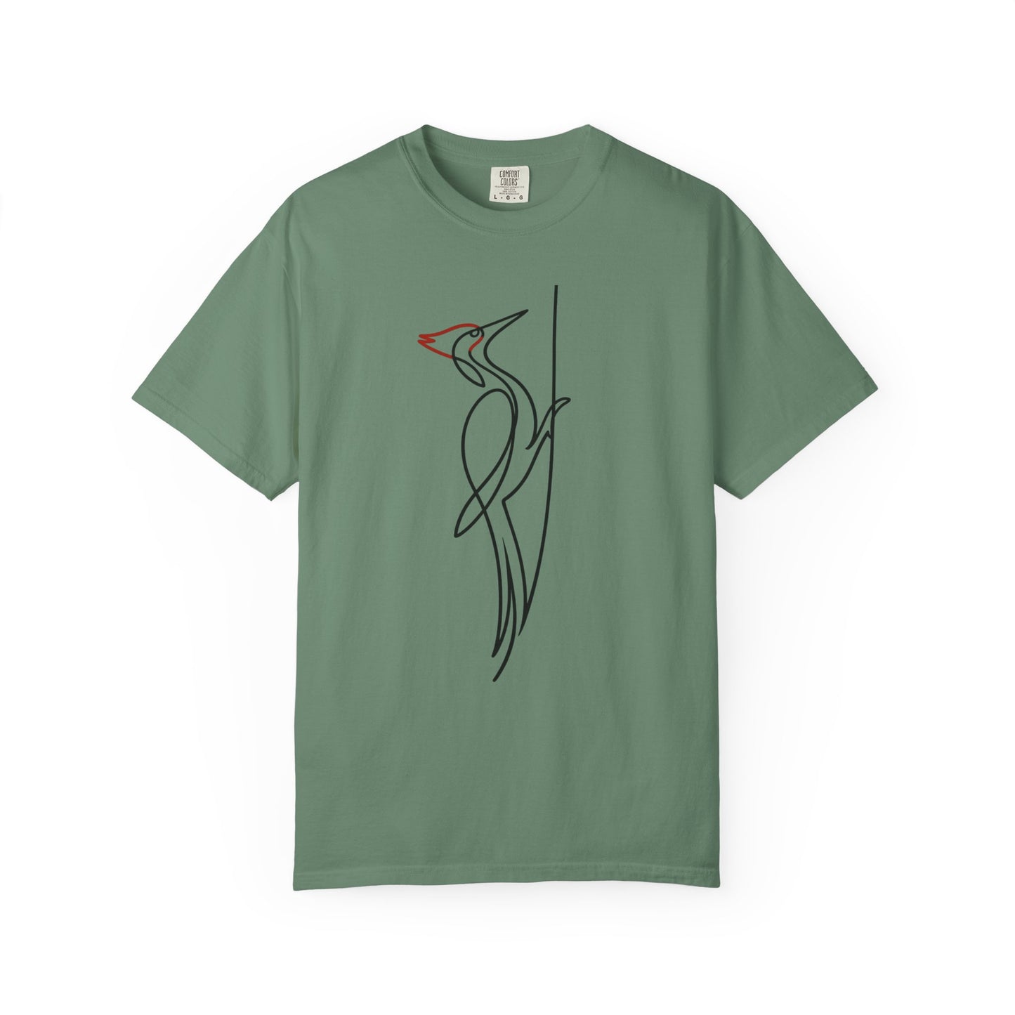 Pileated Woodpecker One Line T-Shirt - Heavyweight Comfort Colors