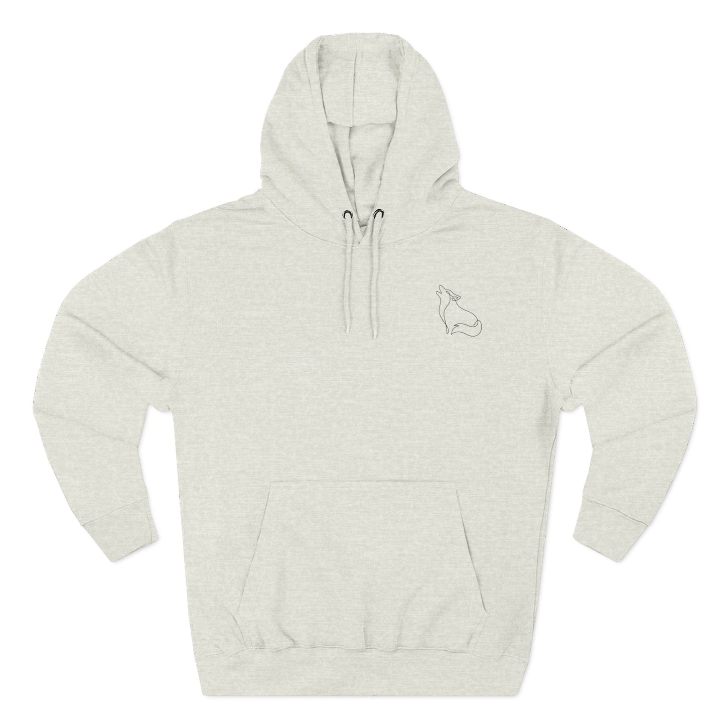 Wolf One Line Hoodie Backprint