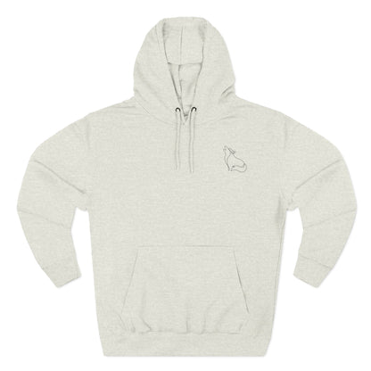Wolf One Line Hoodie Backprint
