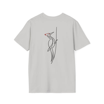 Pileated Woodpecker One Line T-Shirt - Back Print