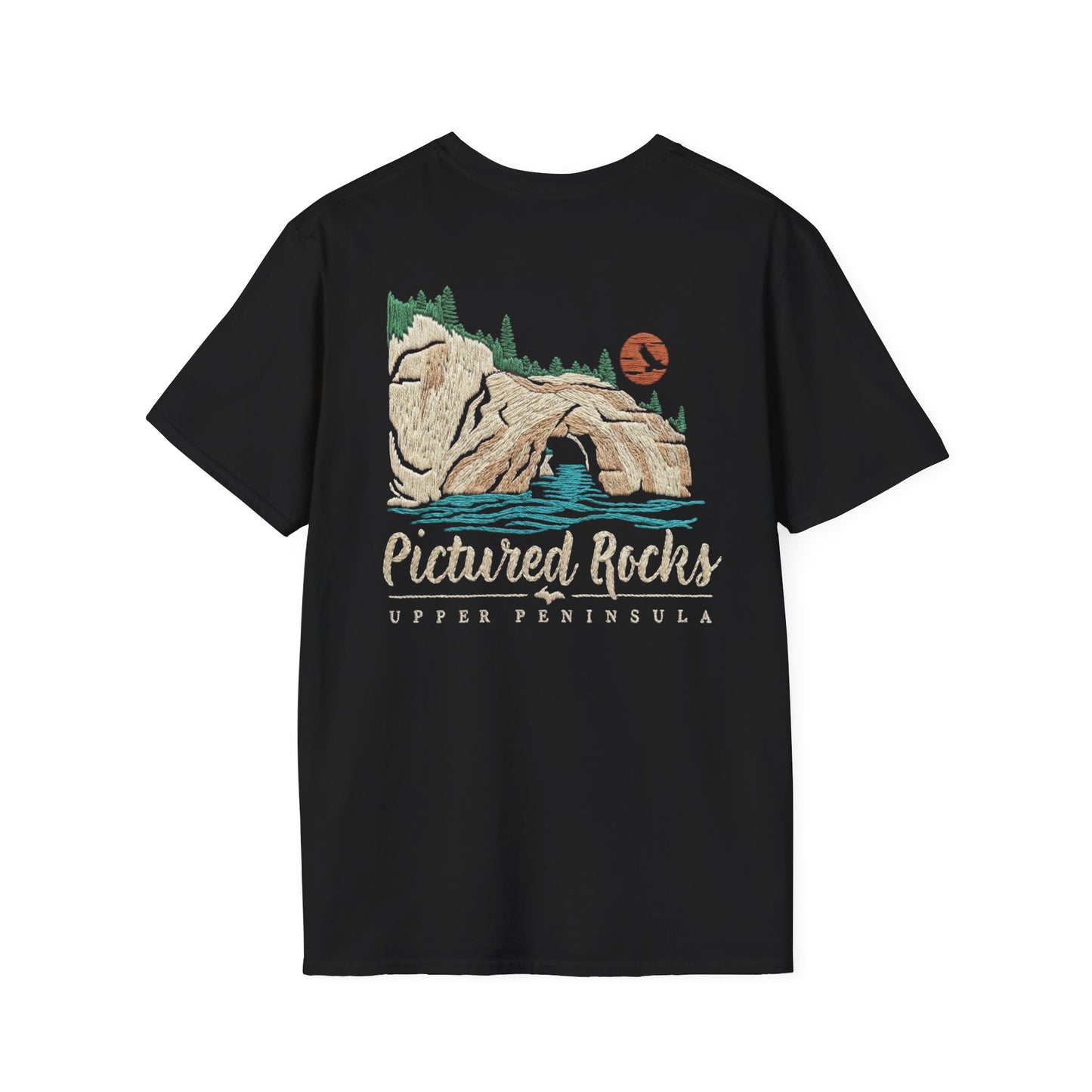 Pictured Rocks Lover's Leap T-Shirt - Back Print