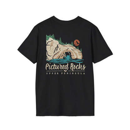 Pictured Rocks Lover's Leap T-Shirt - Back Print