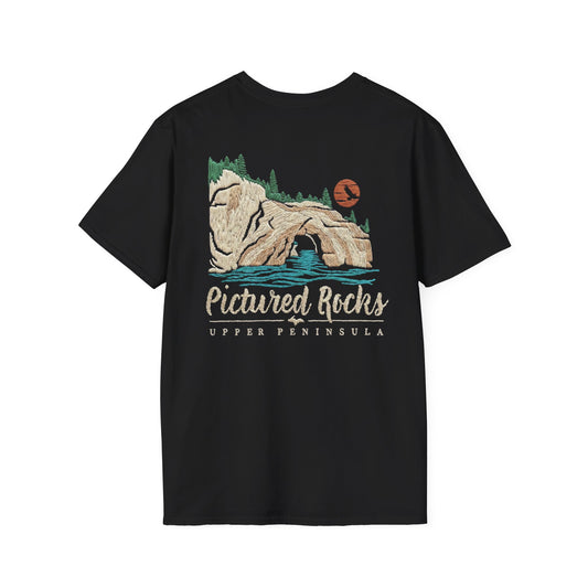 Pictured Rocks Lover's Leap T-Shirt - Back Print