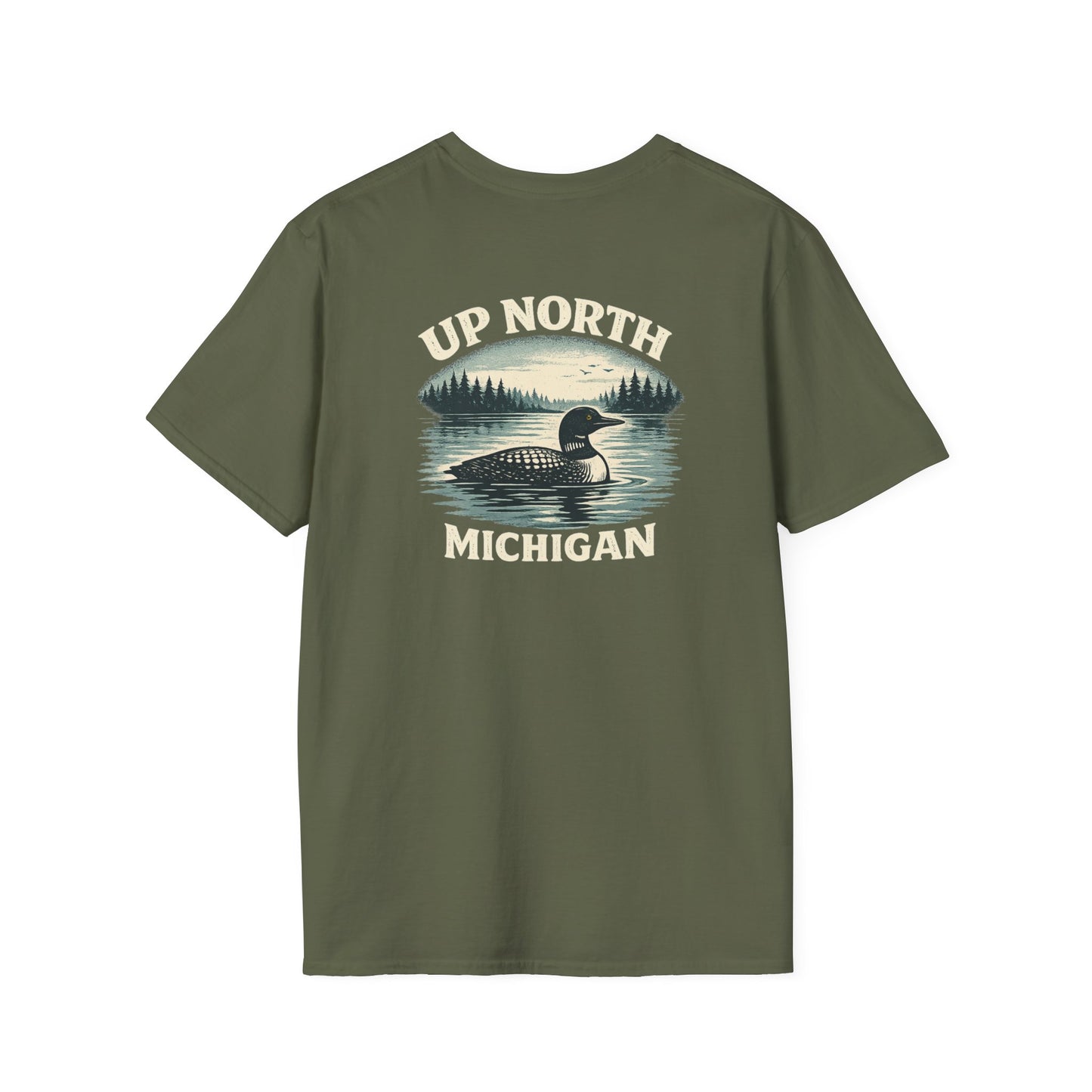 Loon Up North Michigan T-Shirt - Back Print