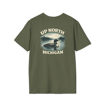 Loon Up North Michigan T-Shirt - Back Print