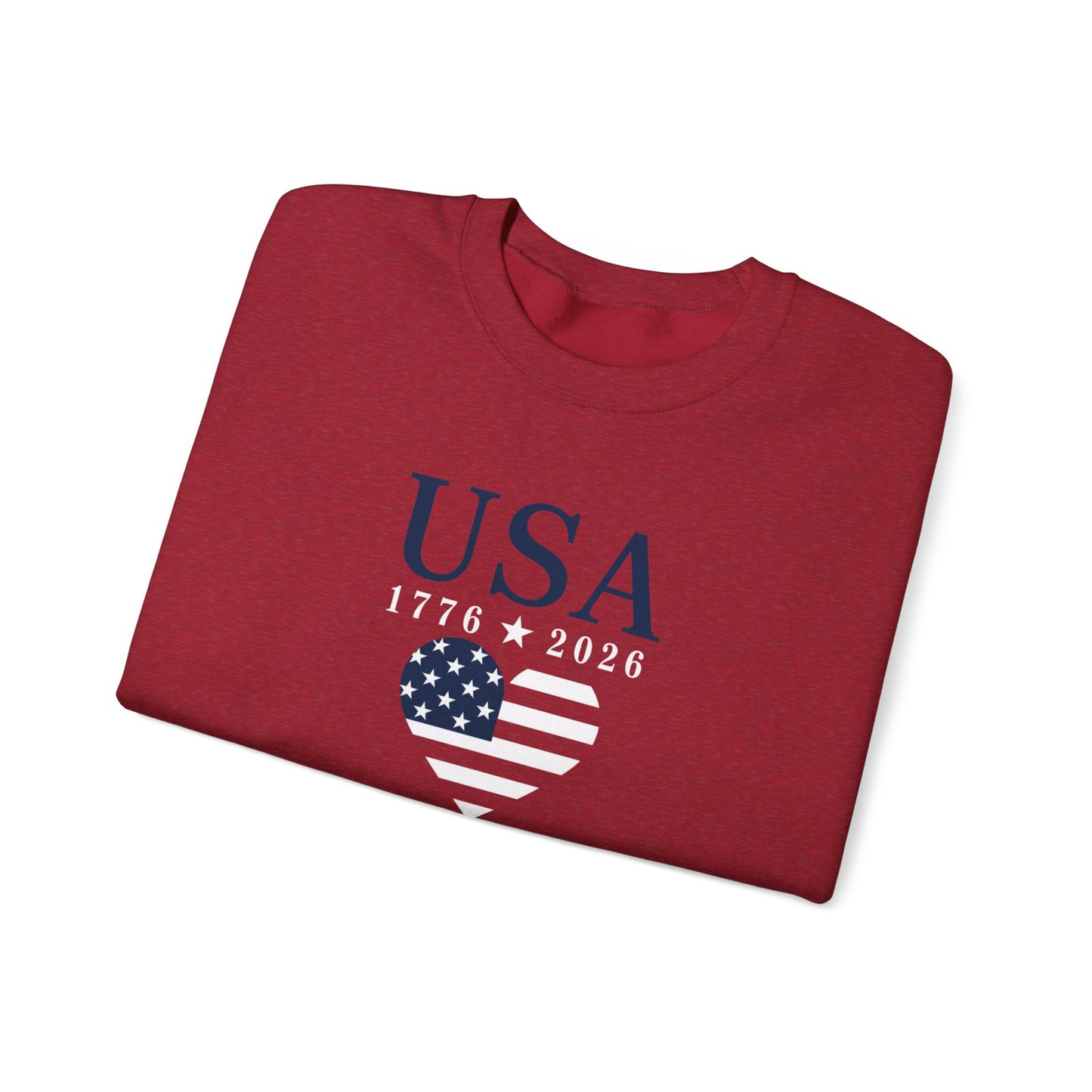 USA Heart Flag Sweatshirt
