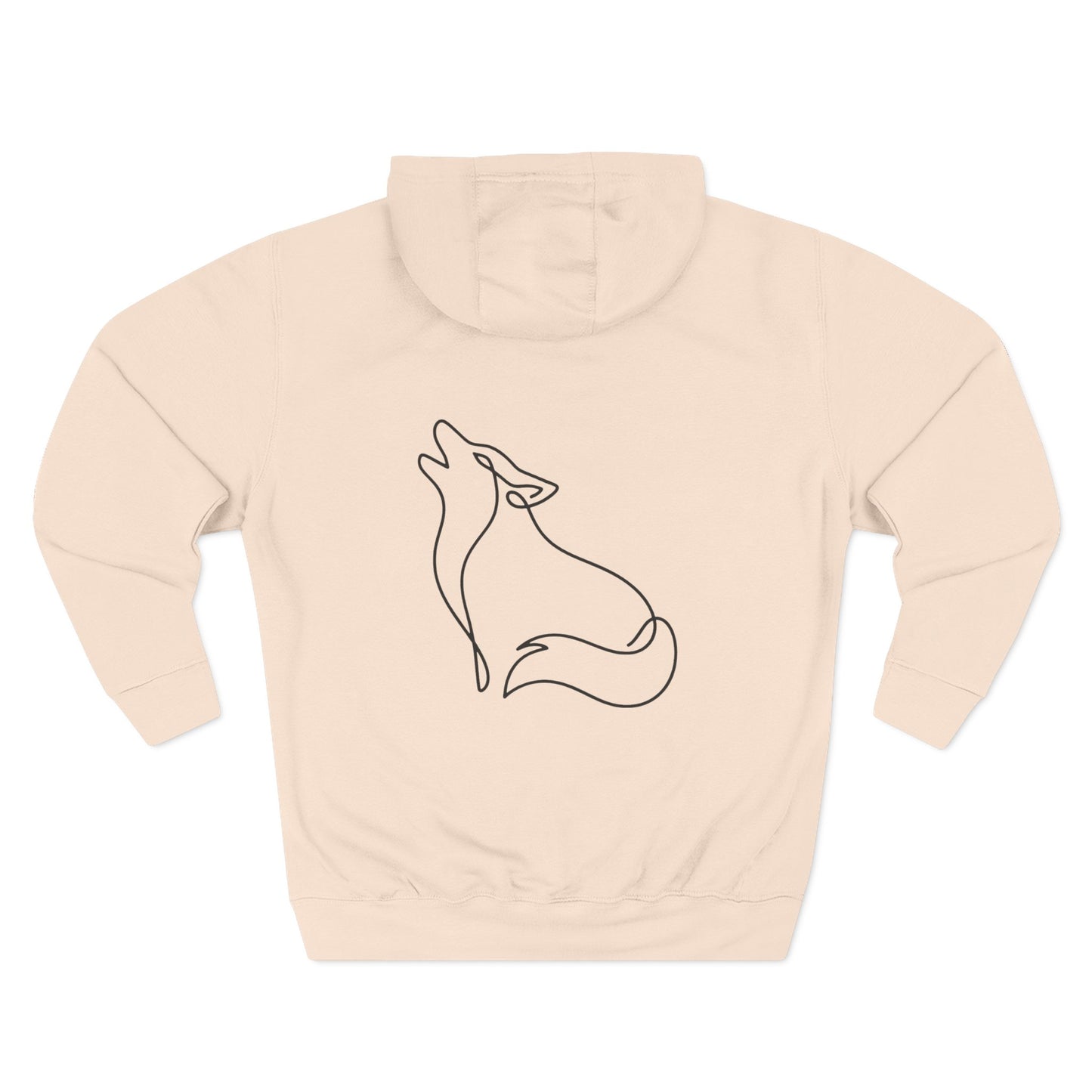 Wolf One Line Hoodie Backprint