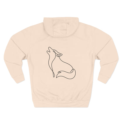 Wolf One Line Hoodie Backprint