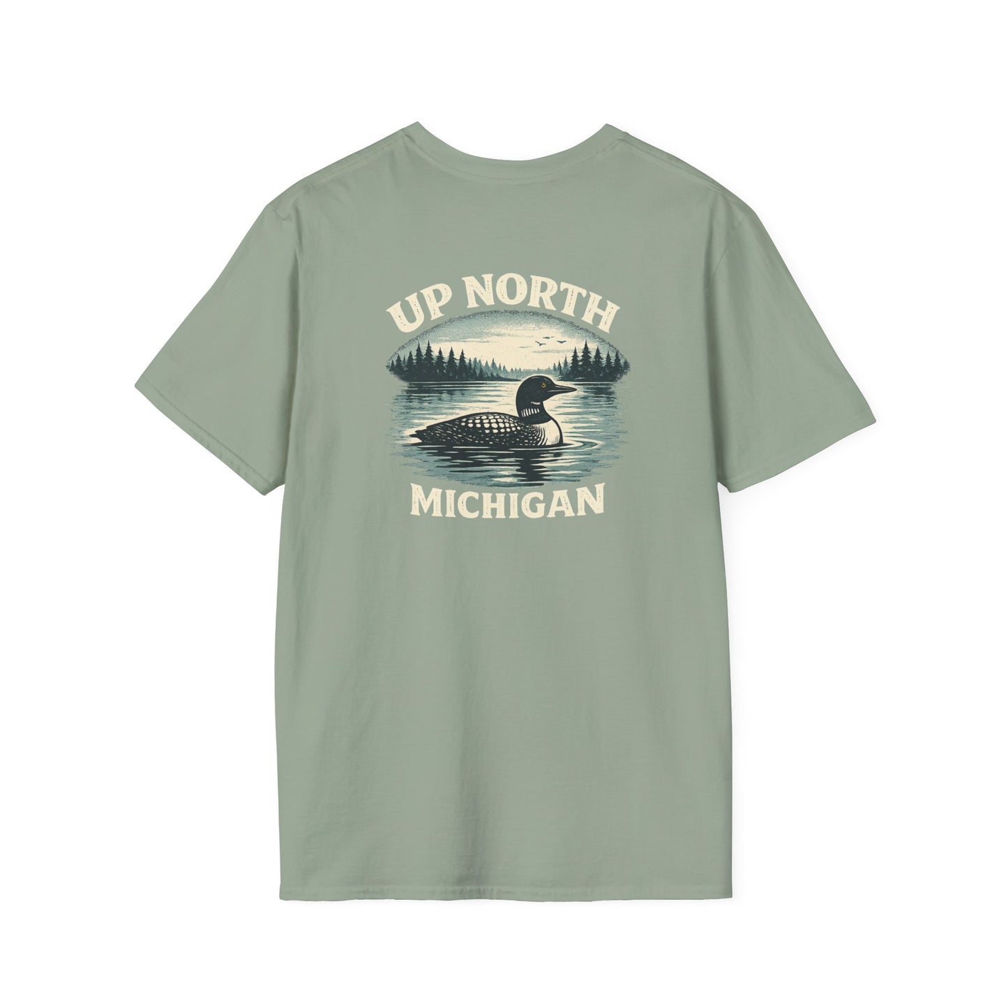 Loon Up North Michigan T-Shirt - Back Print