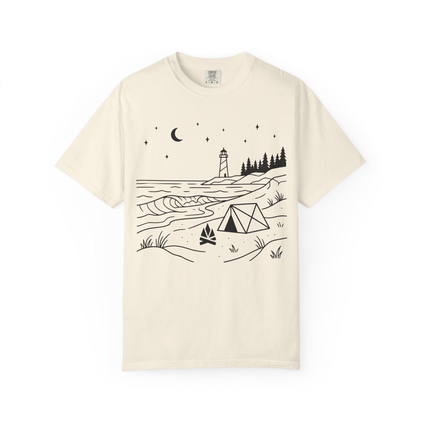 Beach Camping T-Shirt - Heavyweight Comfort Colors