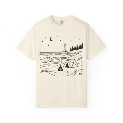 Beach Camping T-Shirt - Heavyweight Comfort Colors