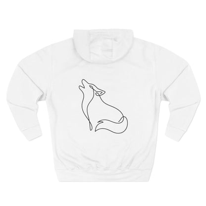 Wolf One Line Hoodie Backprint