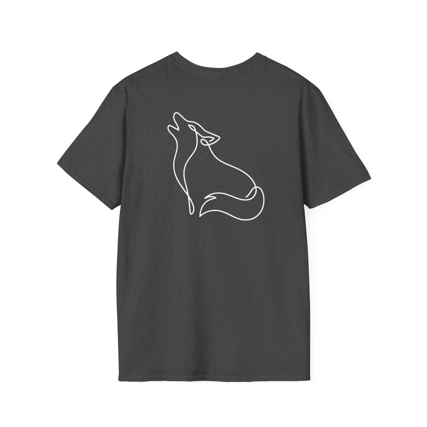 Wolf One Line T-Shirt - Back Print
