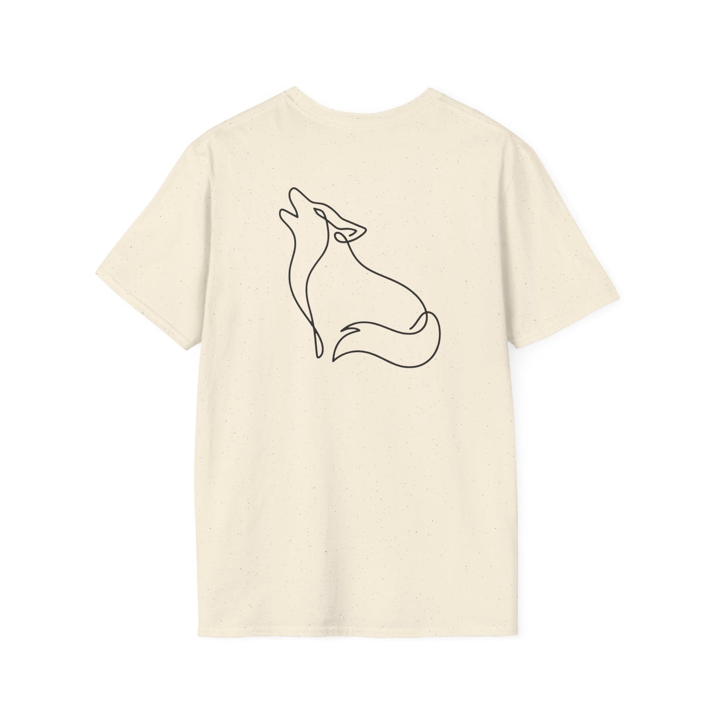 Wolf One Line T-Shirt - Back Print